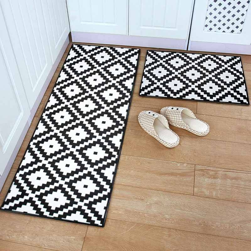 Geometric Pattern Kitchen Floor Mat Non-slip Mat